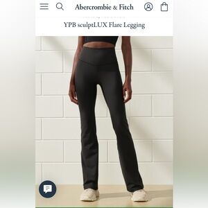 Abercrombie & Fitch Black High-Rise Flare Leggings